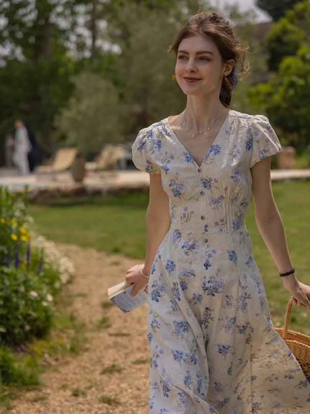 Blue Blossom Vintage Lace Dress