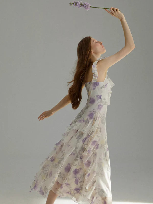 Purple Blossom Fairy Frill Dress