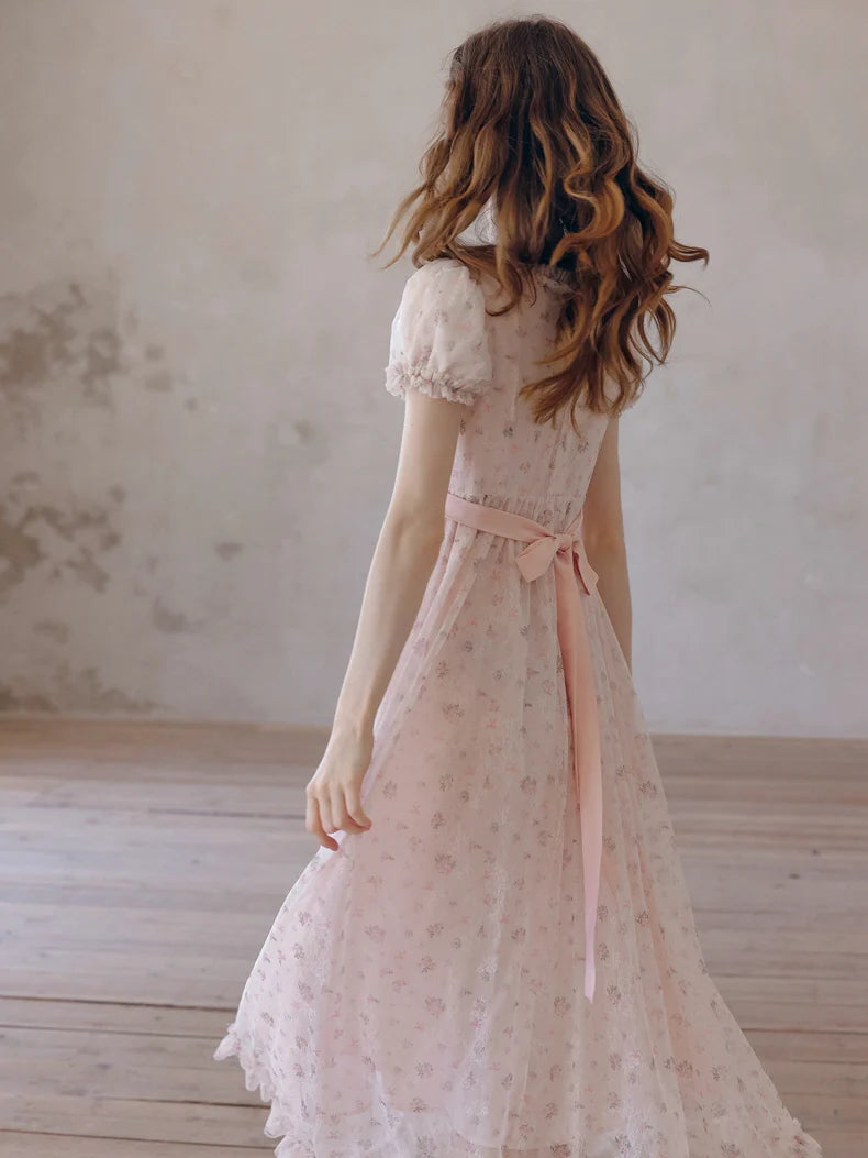 Blush Lace Blossom Dress