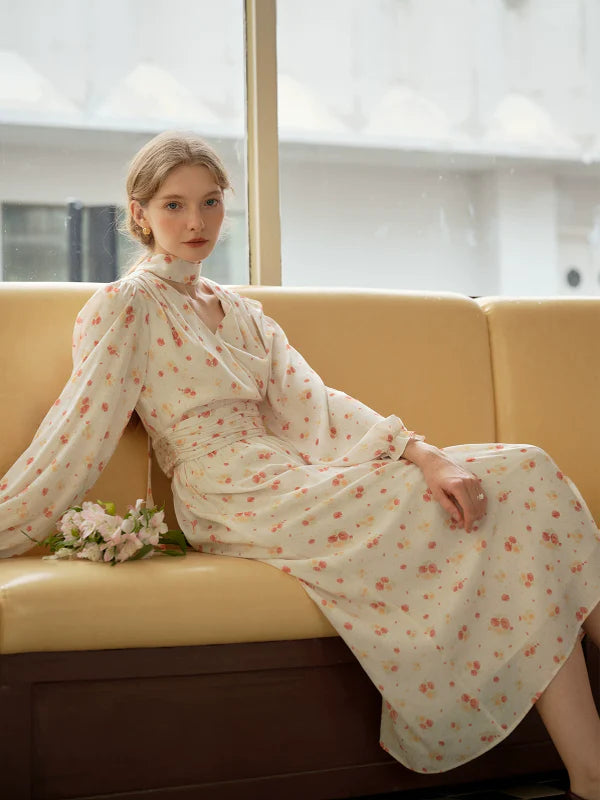 Monet's Garden Floral Elegance Dress