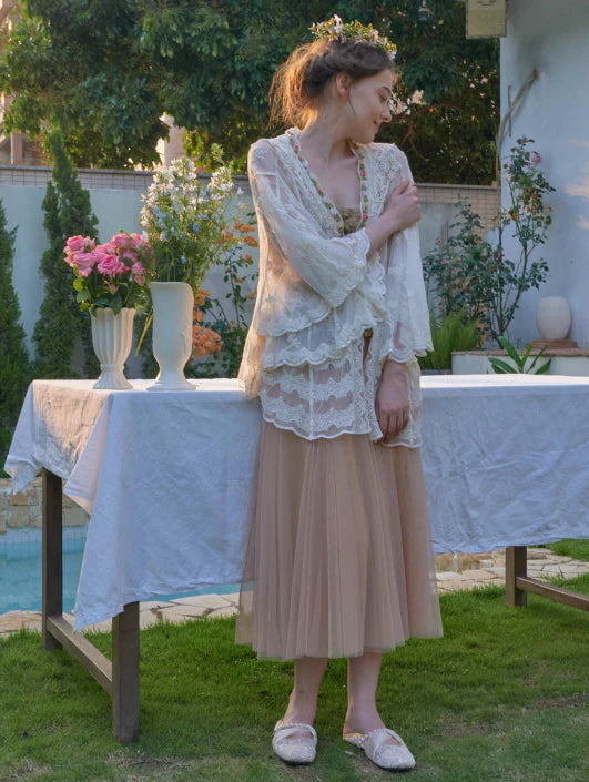 Blossom Garden Embroidered Corset & Skirt