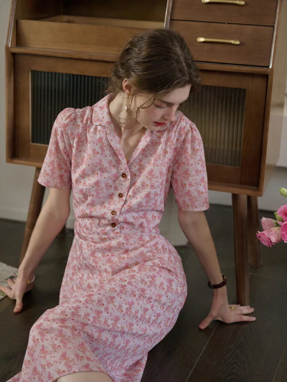 Blossom Collar Day Dress