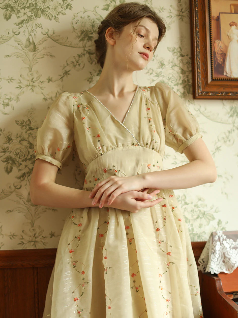 Claire's Vintage Floral Elegance Dress