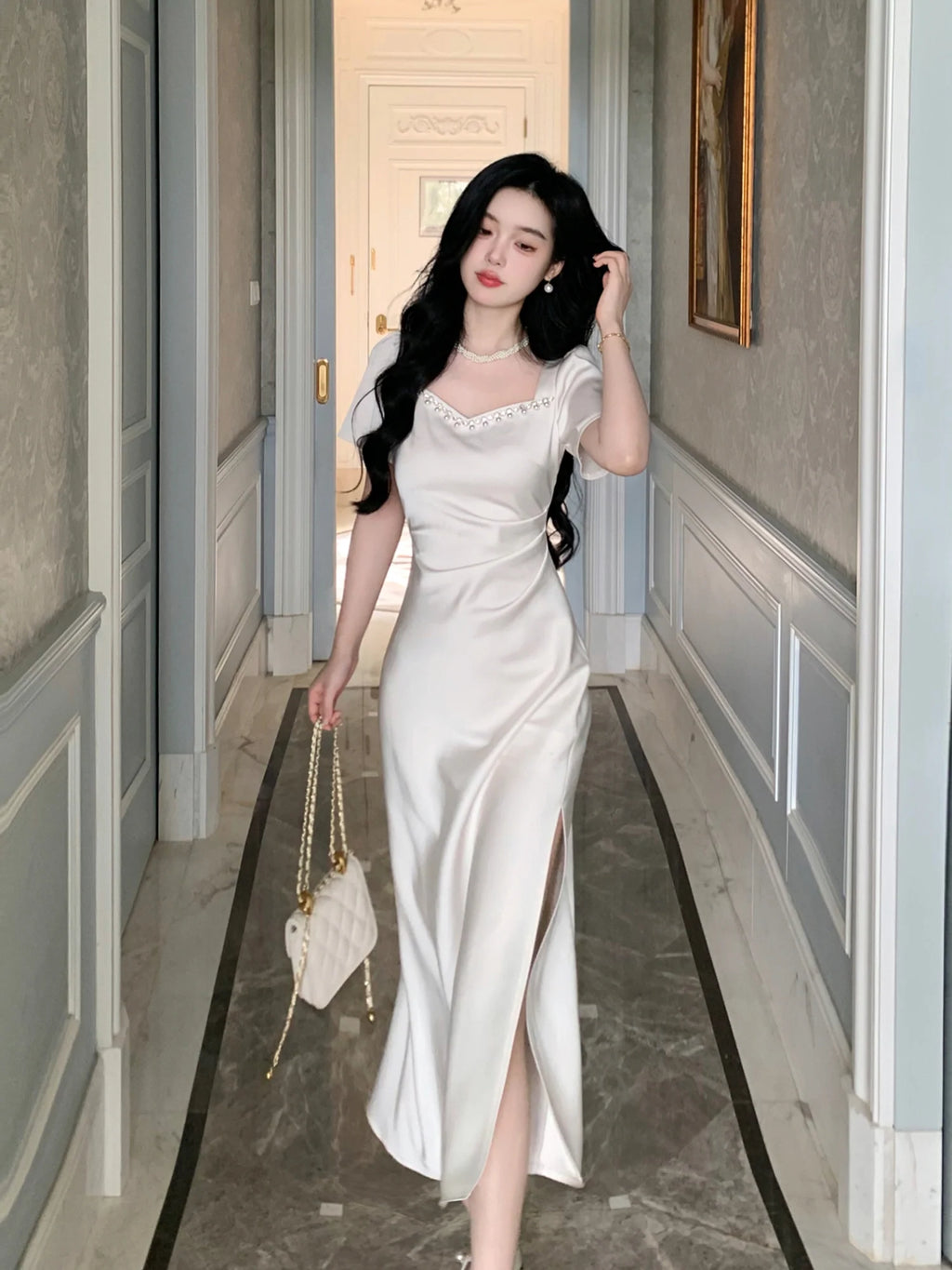 Timeless Elegance Princess White Dress