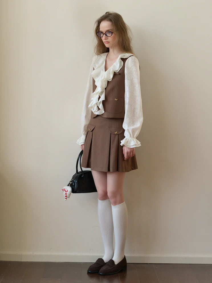 Romantic Floral  Ruffle Blouse