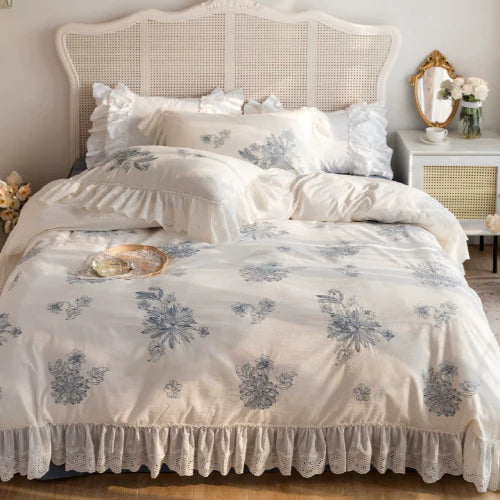 Lace Floral Fragrance Bedding Set