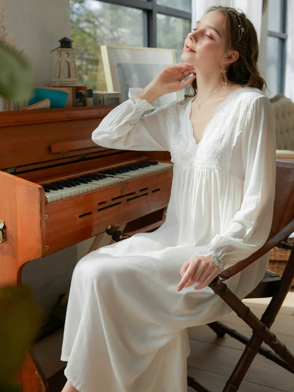 Pure White French Vintage Nightgown