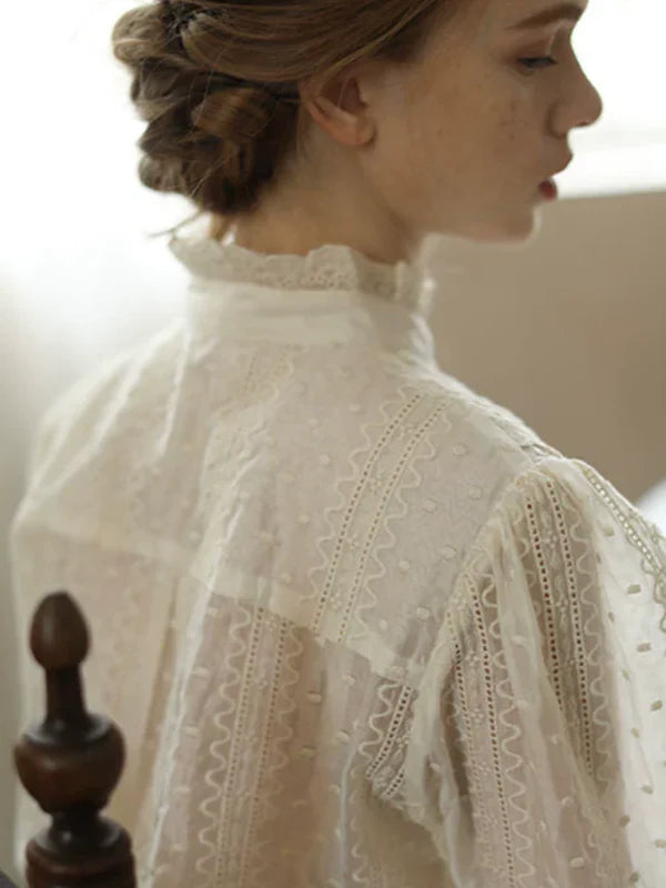 Classic Ivory Lace Story Blouse
