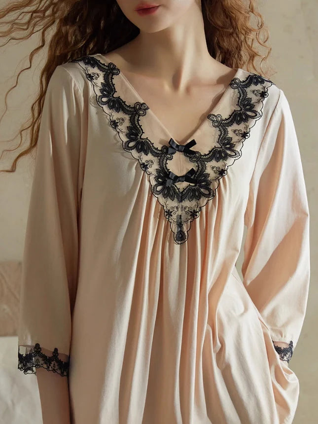 Enchanted Lace-Trim Pajama Set