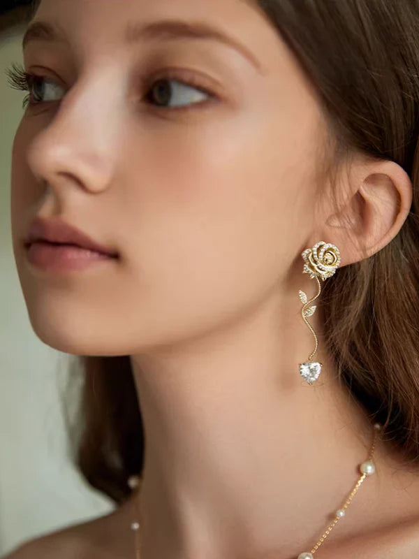 Rose Zircon Earrings