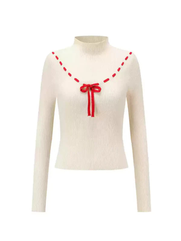 Coquette Bow Detail Knit Top