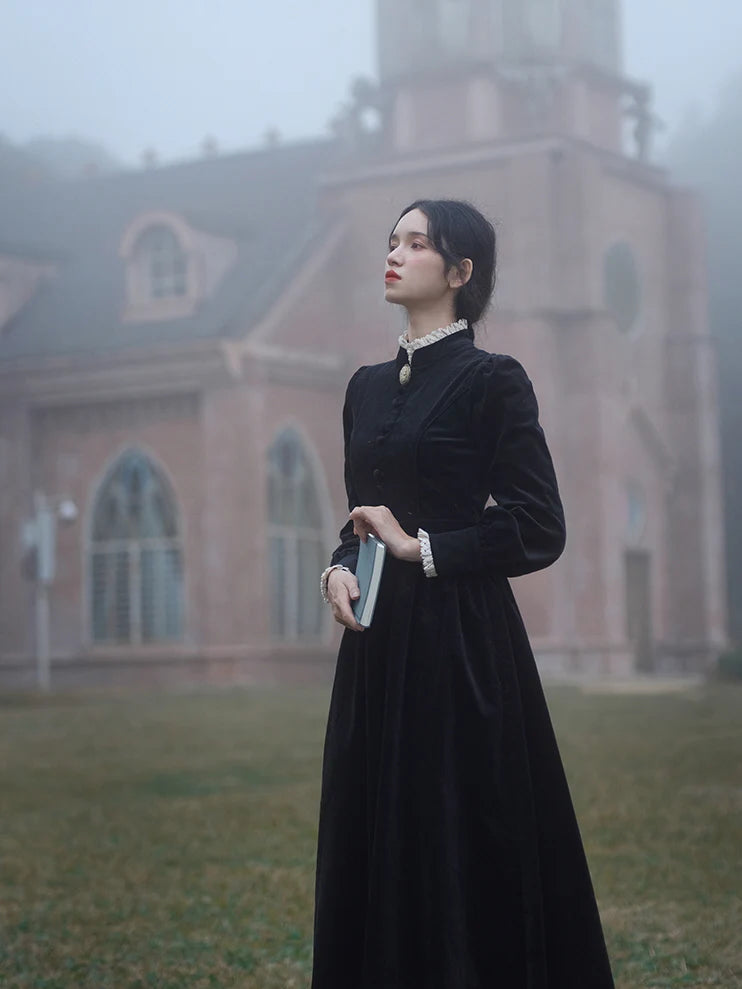 Enchanted Velvet Corduroy Victorian Dress