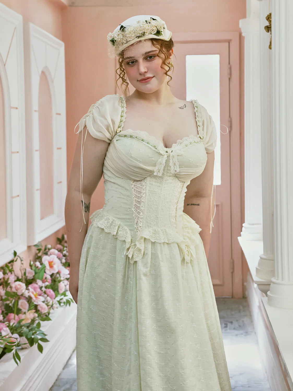 Ethereal Lace Coquette Dress