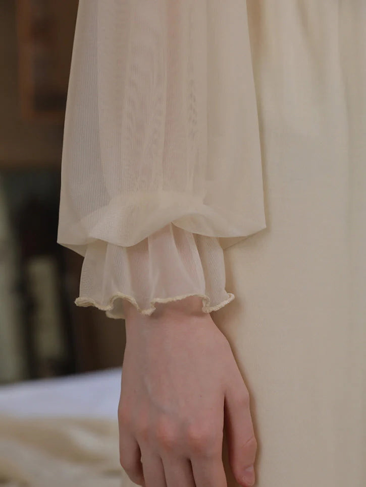 Dreamy Lace-Trimmed Nightgown