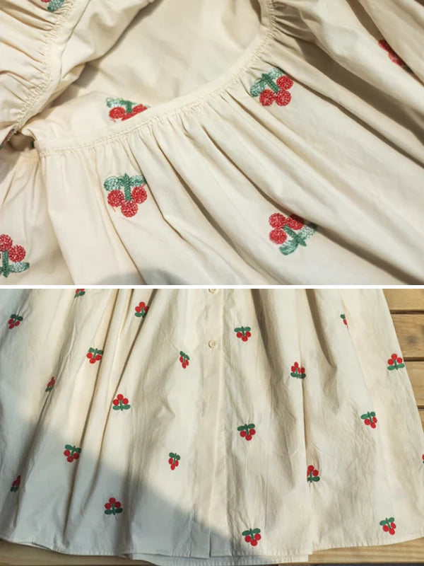 Springtime Serenade Embroidered Dress