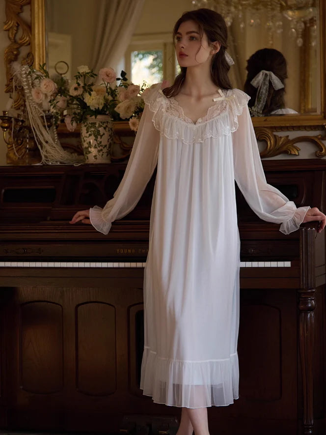 Enchanted Lace Long Nightdress