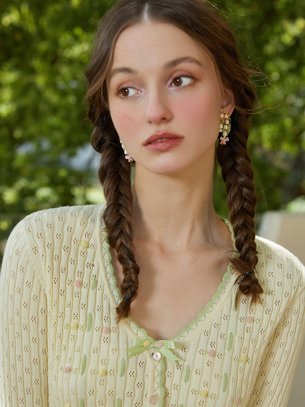 Garden Knit Crochet Dress and Cardigan