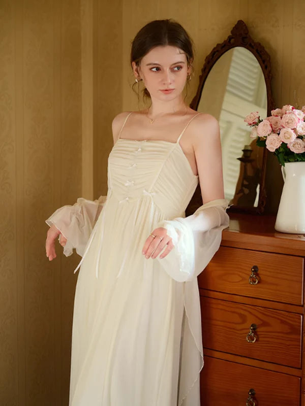 Whispering Yellow Ribbon Nightgown Set