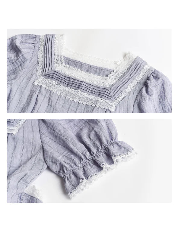 Sophia's Lace Whisper Blue Dress