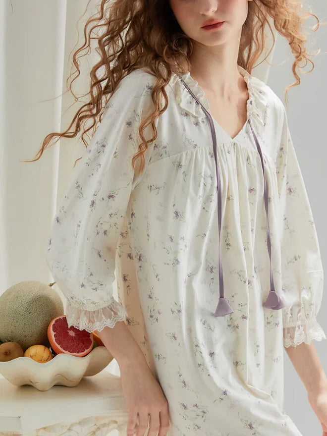 Whispering Petals Vintage Nightgown