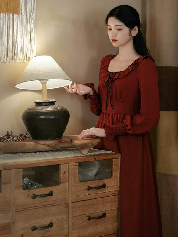 French Wine Elegance Dress