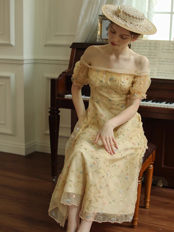 Blooming Lace Off-Shoulder Dress