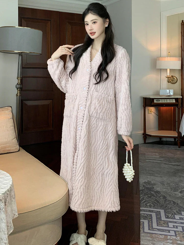 Romantic Velvet Winter Robe