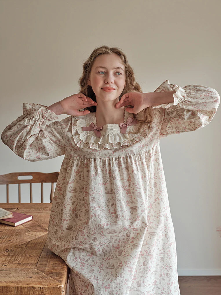 Enchanted Woodland Lace Nightgown