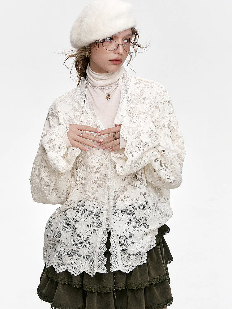 Ivory Lace Poise Blouse