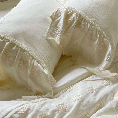 Ivory Blossom Cottagecore Bedding Set